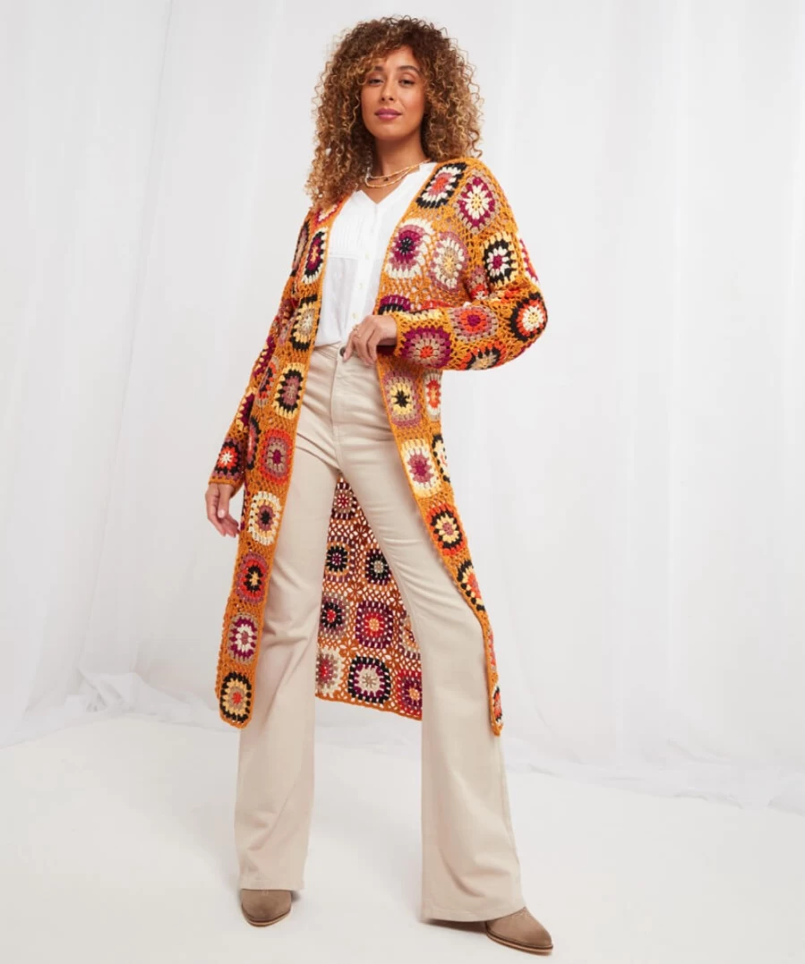 "Joe Browns Women's Blue Crochet Cardigan – Joe's Favorite Stylish Knitwear"