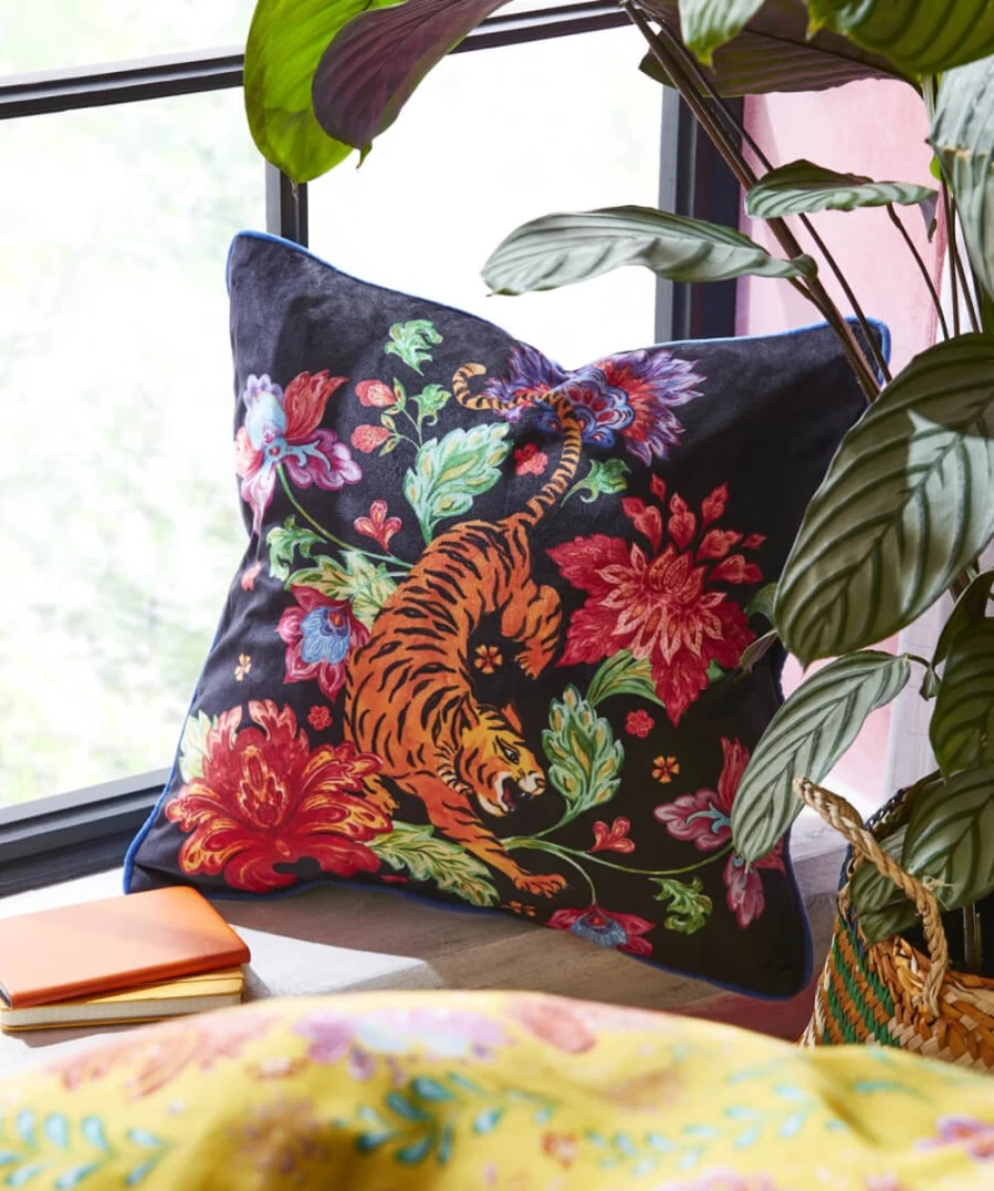 Joe Browns Ferocious Tiger Multi-Colored Decorative Cushion