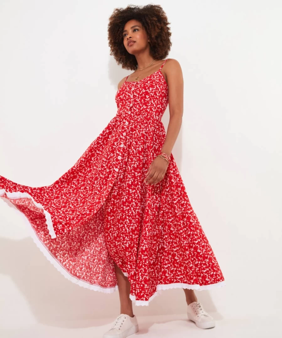 Joe Browns Women's Red Florrie Ditsy Floral Sundress