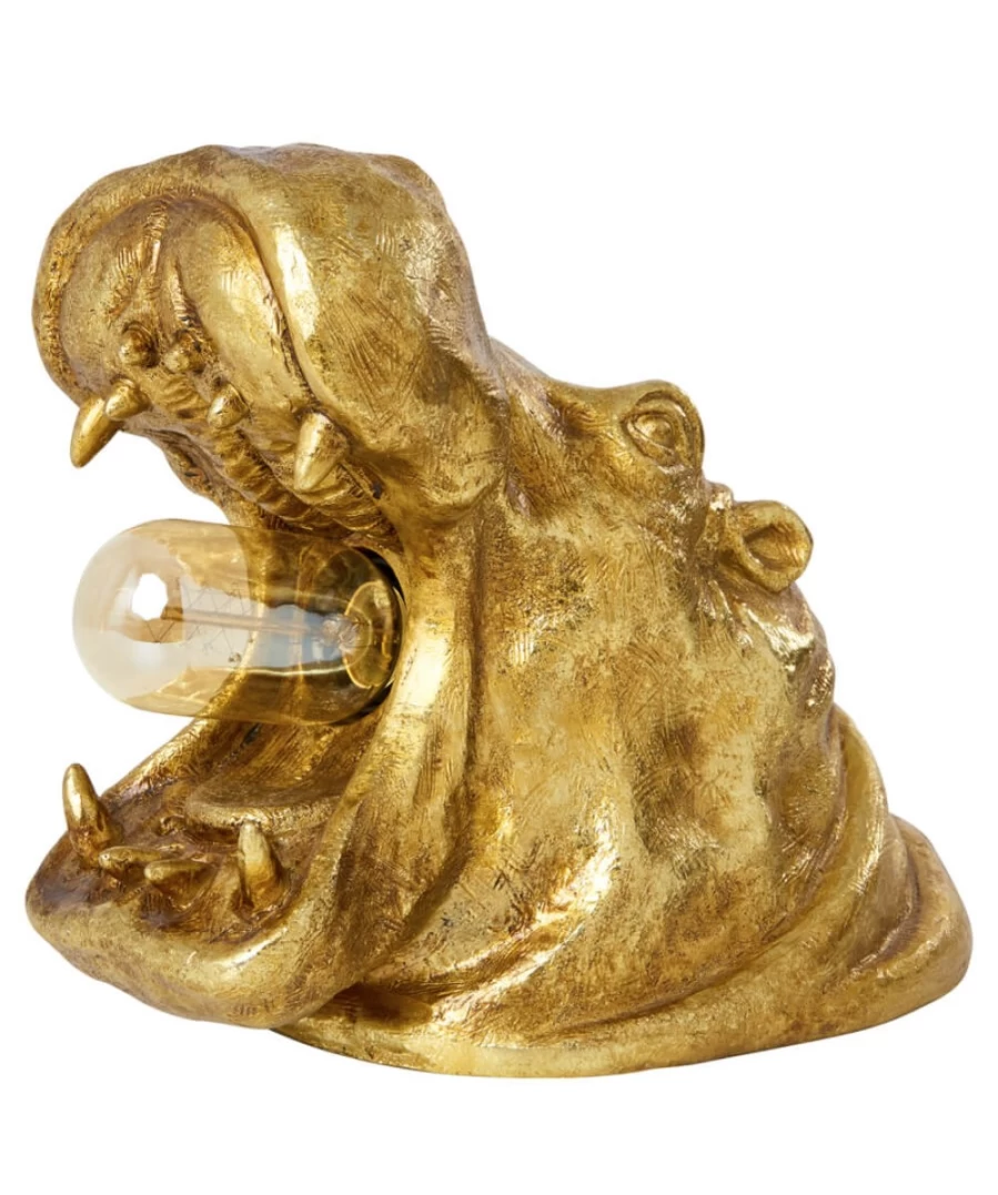 Joe Browns Gold Roaring Hippo Table Lamp - Stylish Decorative Lighting