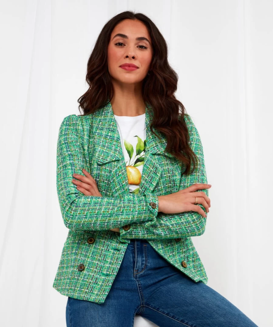 Joe Browns Women's Green Retro Blazer - Vintage Style Jacket for Women