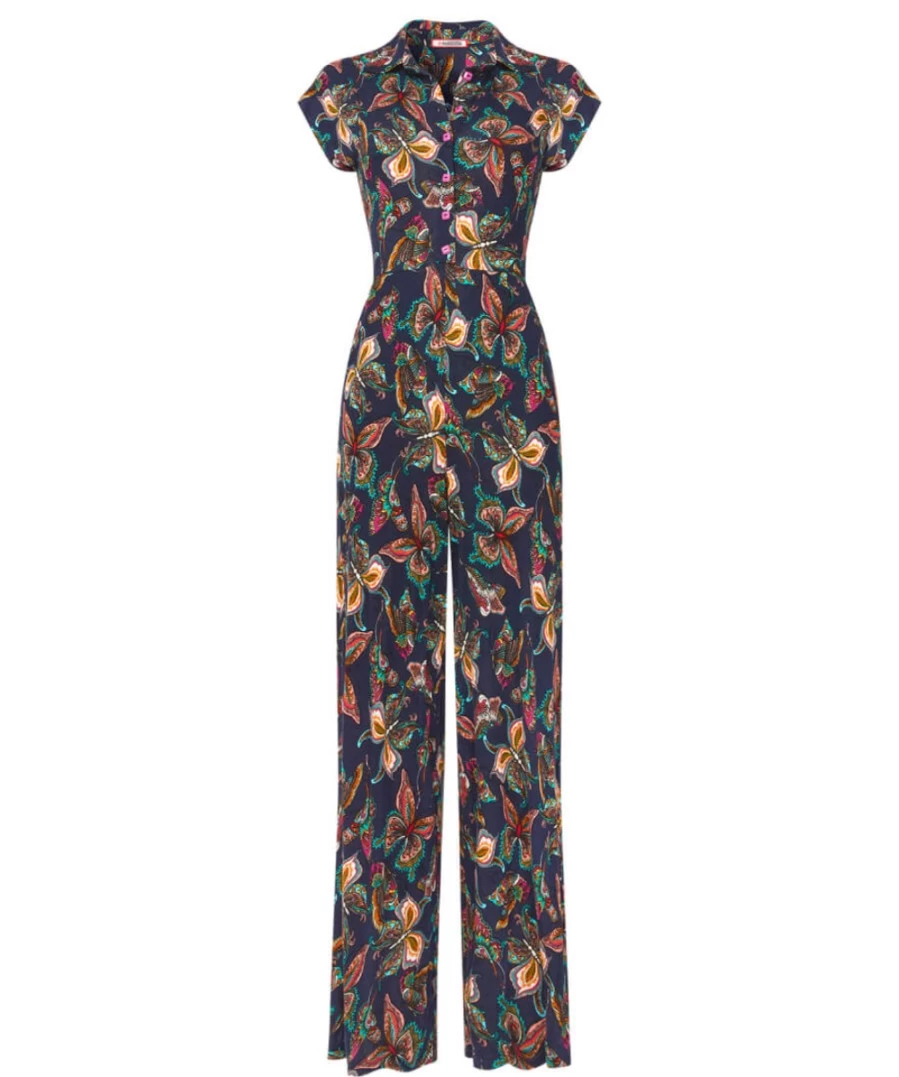 Joe Browns Women's Navy Butterfly Print Jumpsuit - Elegant & Stylish