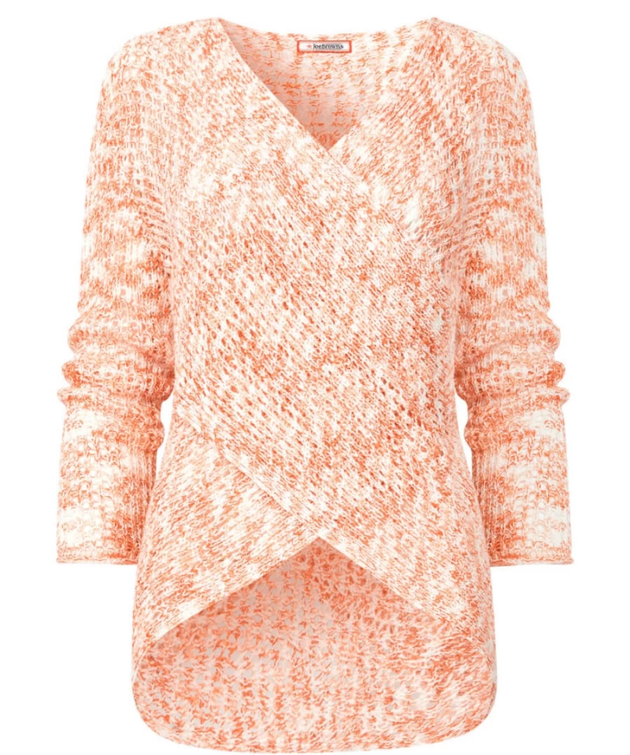 Joe Browns Women's Green Wrap Sweater - Joes Favourite Cozy Knit