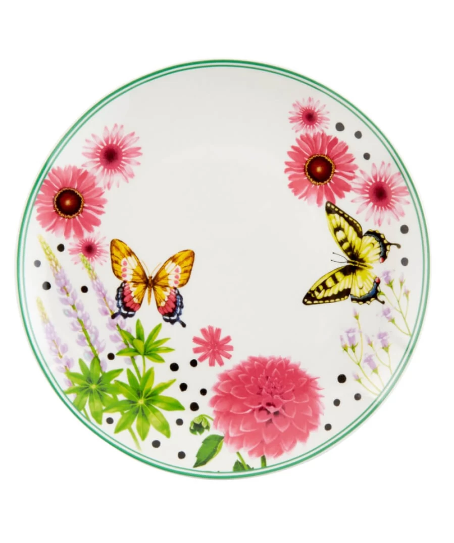 Joe Browns Set Of 4 Multi-Colored Floral Dinner Plates - Spectacular Spot Design
