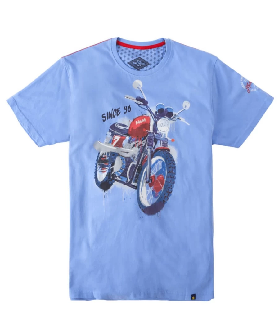 Joe Browns Men's Blue "Too Hot To Handle" Graphic Tee