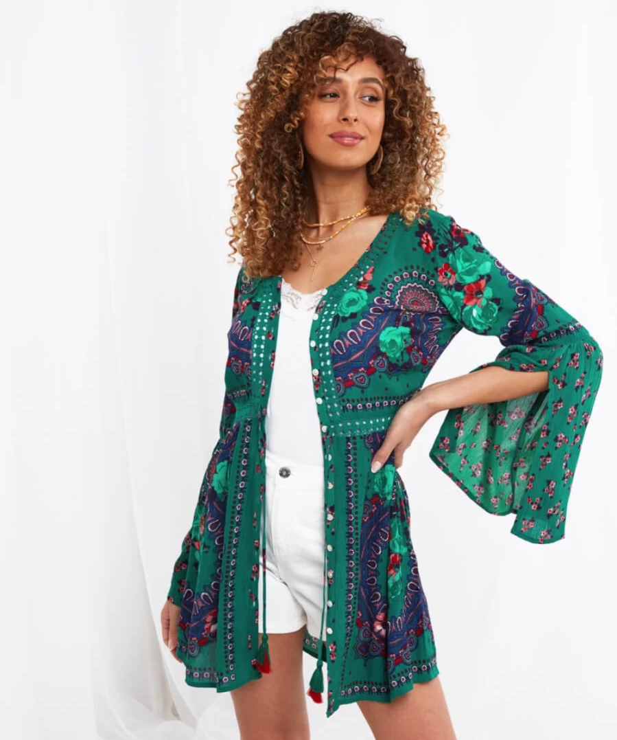 "Joe Browns Women's Spirit Of Summer Shirt in Multi Color - Stylish Floral Print Top"