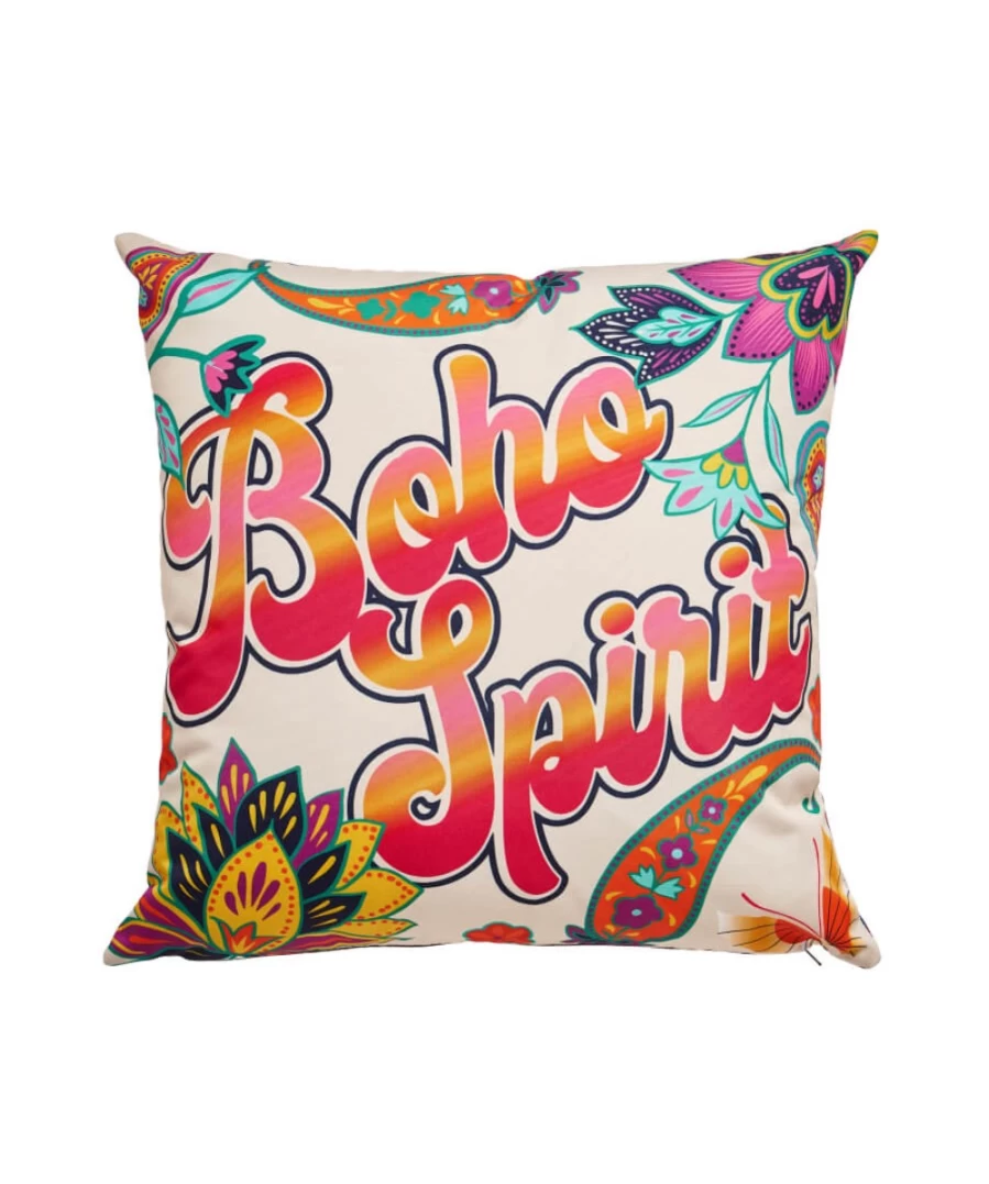 Joe Browns Boho Spirit Reversible Outdoor Cushion - Multi-Color Bohemian Design for Patio, Garden & Indoor Decor
