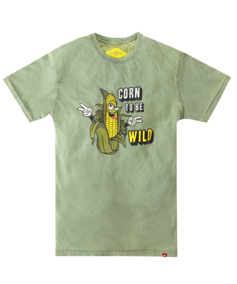 Joe Browns Men's Green Corn To Be Wild Graphic T-Shirt