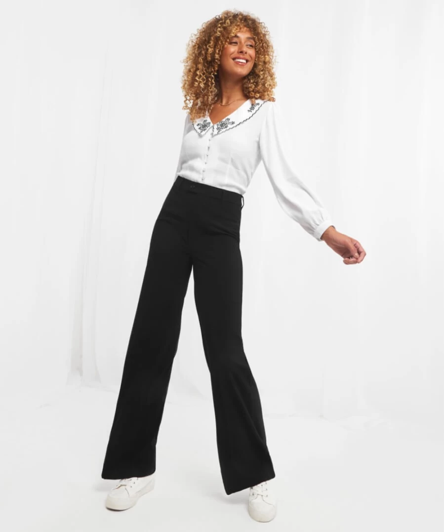 Joe Browns Women's Ivory Perfect Tailored Trousers - Slim Fit High Waist Office Pants