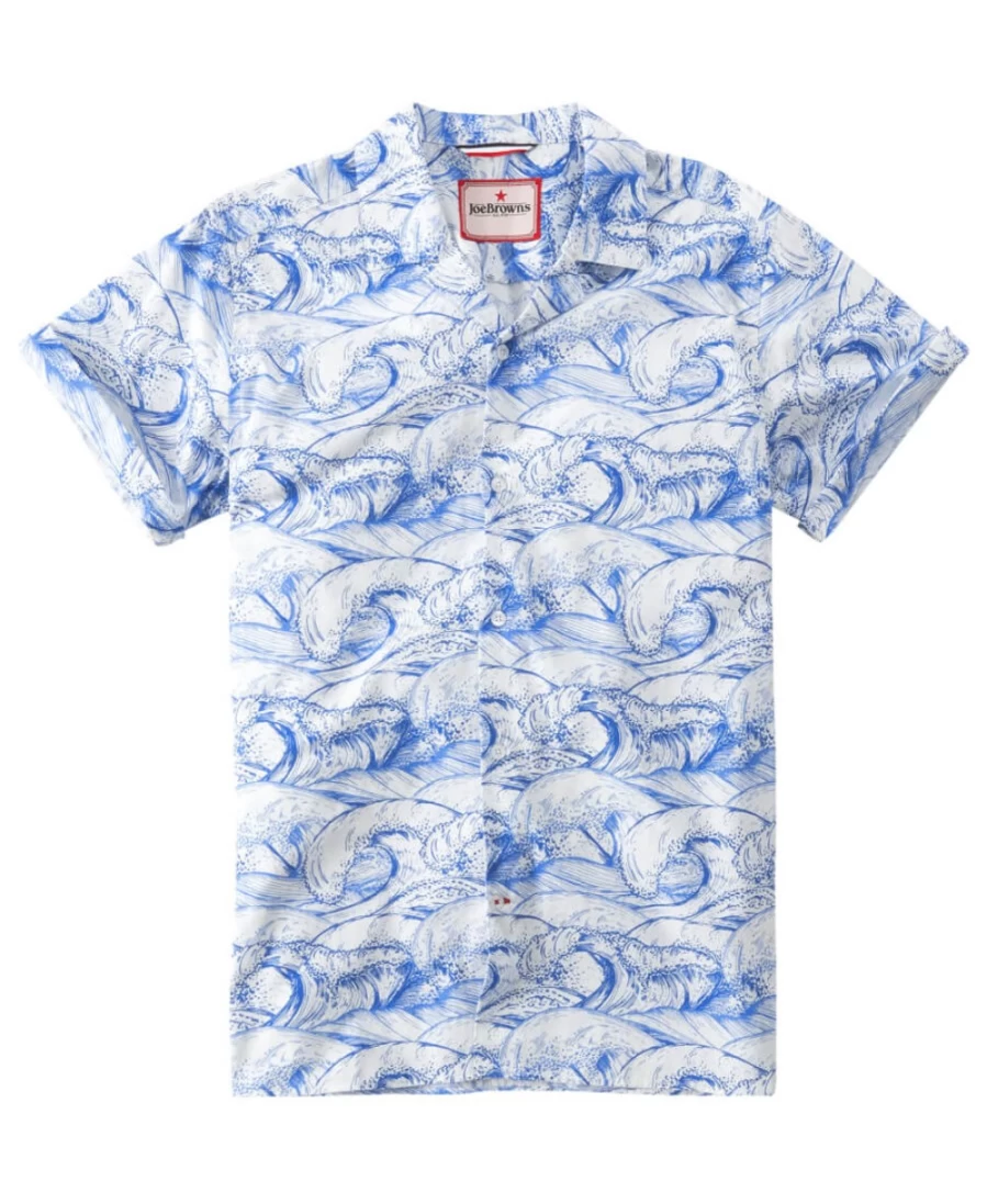 Joe Browns Men's White Hit The Waves Shirt - Casual Beach Style Top