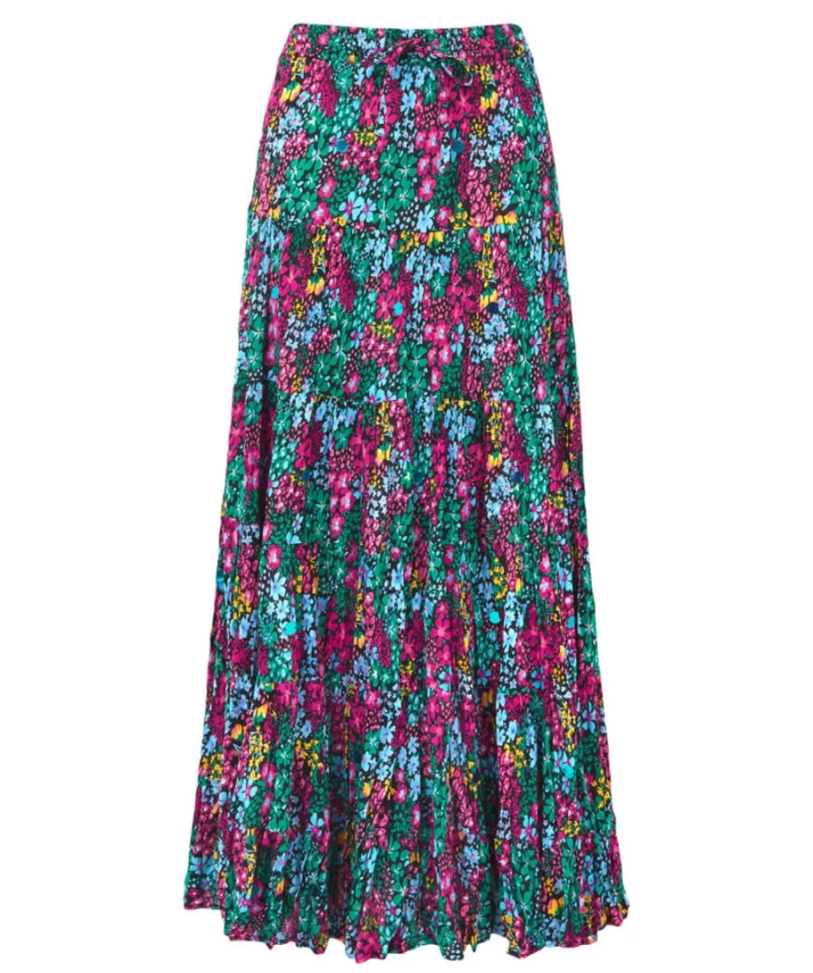 Joe Browns Women's Summer Love Skirt - Multi Color Floral Print Boho Chic Skirt
