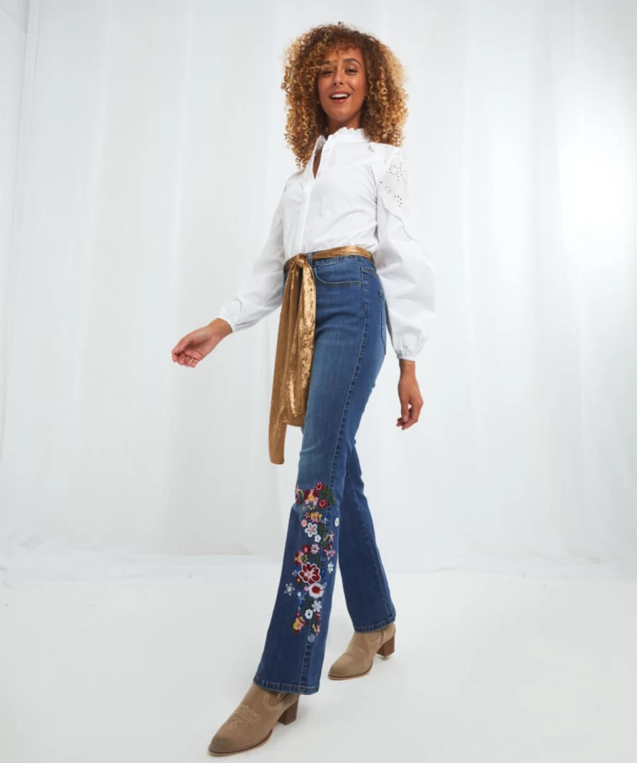 Joe Browns Women's Indigo Carnival Embroidery Denim Jeans