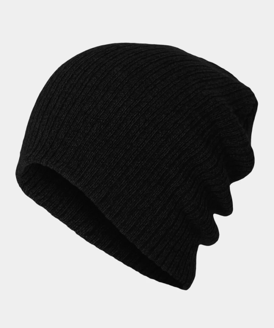 Joe Browns Men's Black Slouchy Beanie - As It Stands Relaxed Fit Winter Hat