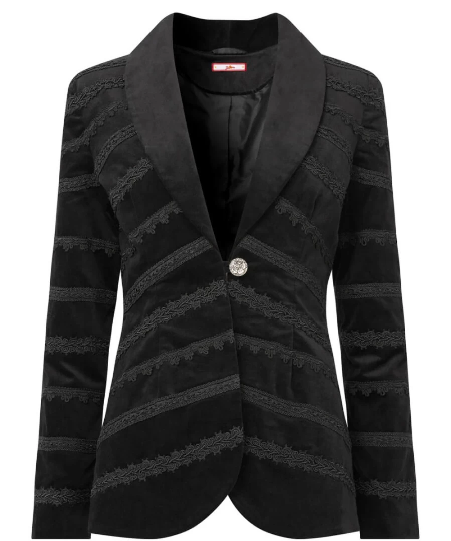 "Joe Browns Women's Black All About The Detail Blazer – Stylish Tailored Fit"