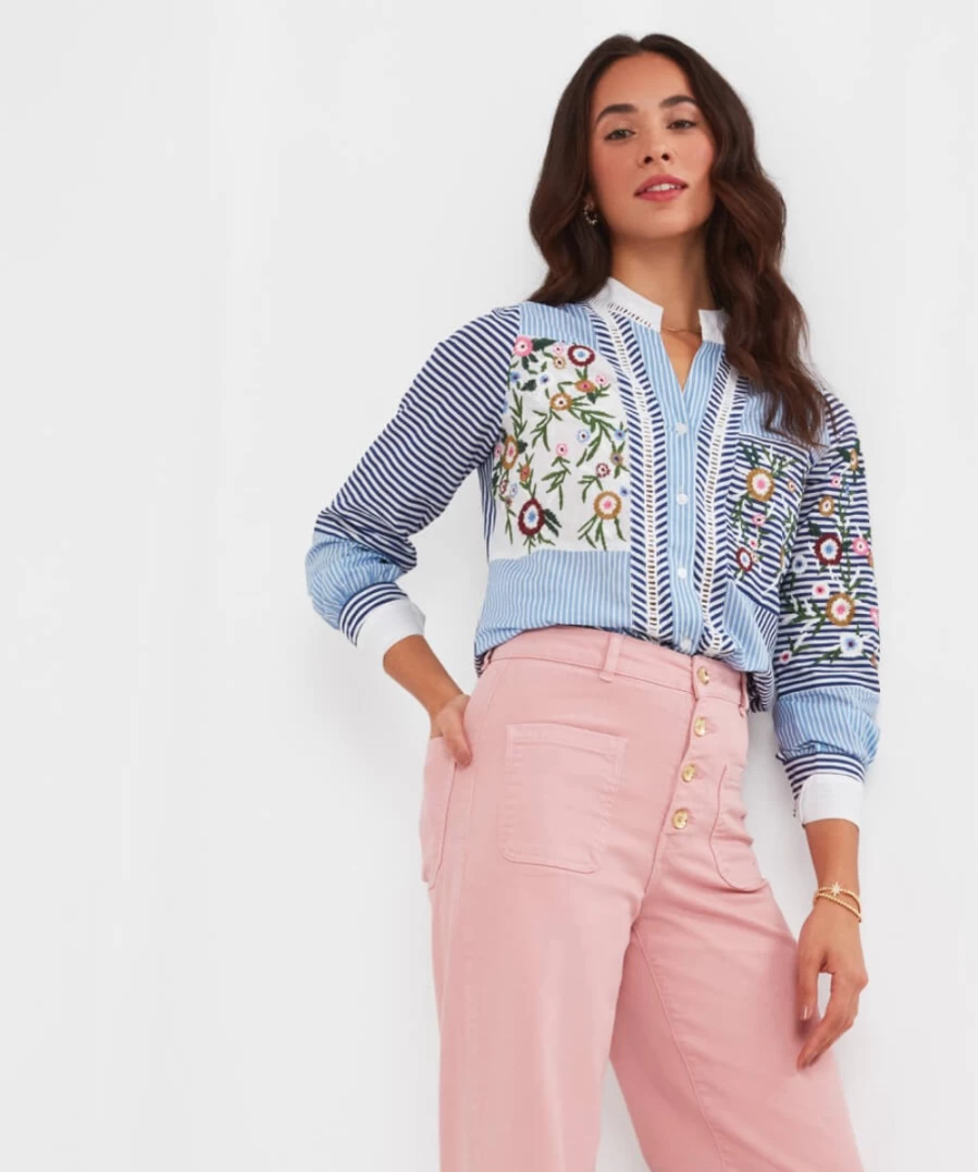 Joe Browns Women's Blue In The Mix Shirt - Stylish Casual Top