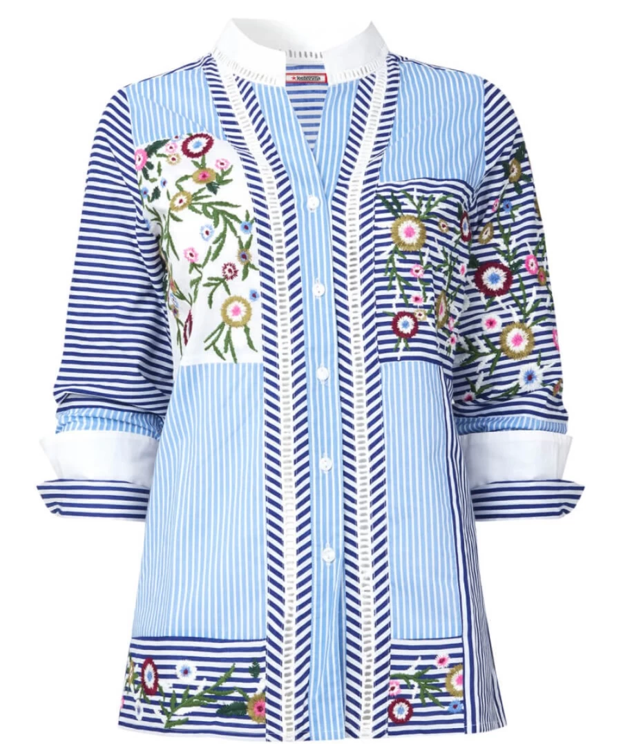 Joe Browns Women's Blue In The Mix Shirt - Stylish Casual Top