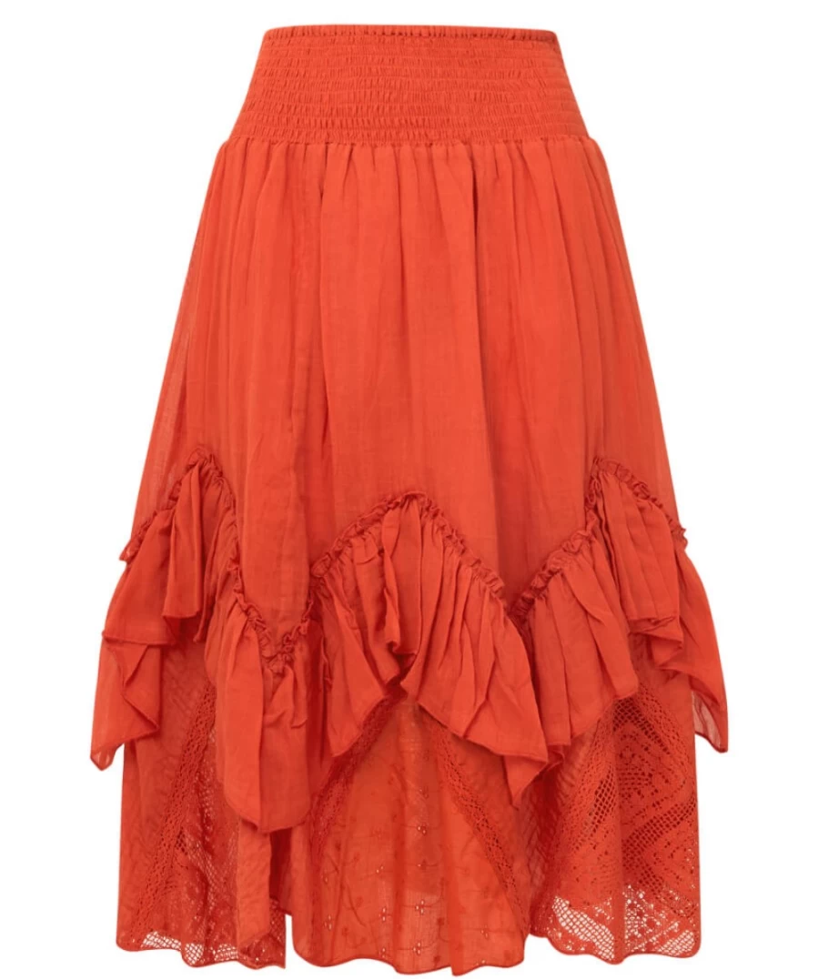 Joe Browns Women's Orange Good Times Skirt - Stylish & Comfortable