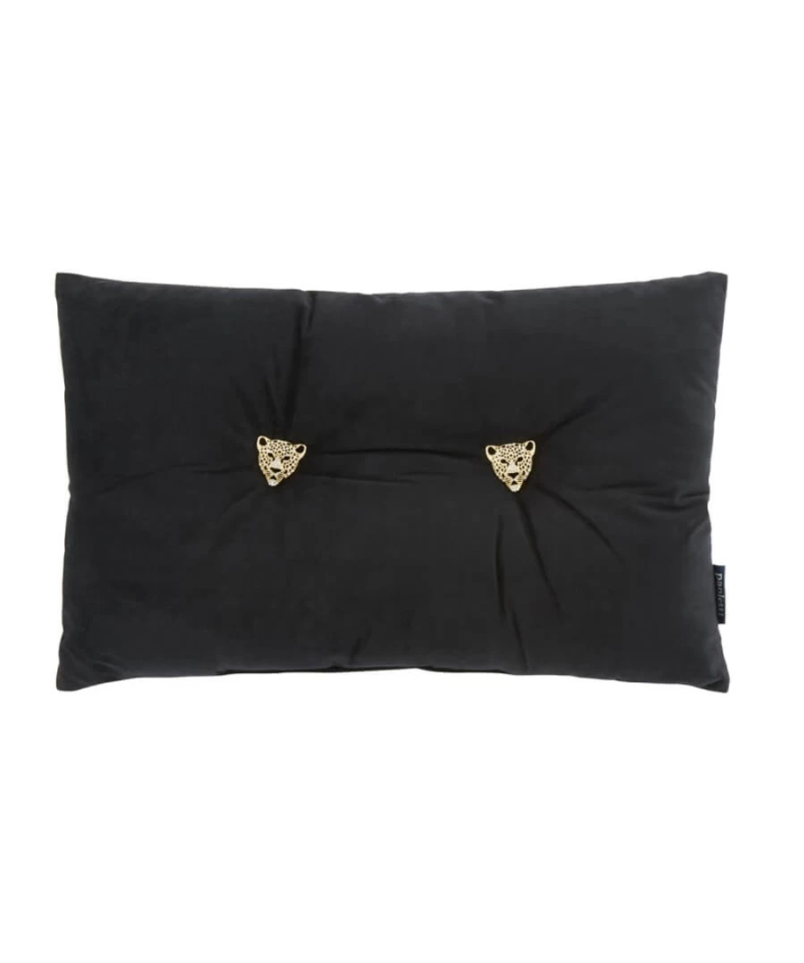 Joe Browns Black Panther Brooch Cushion - Elegant Animal Design Home Decor