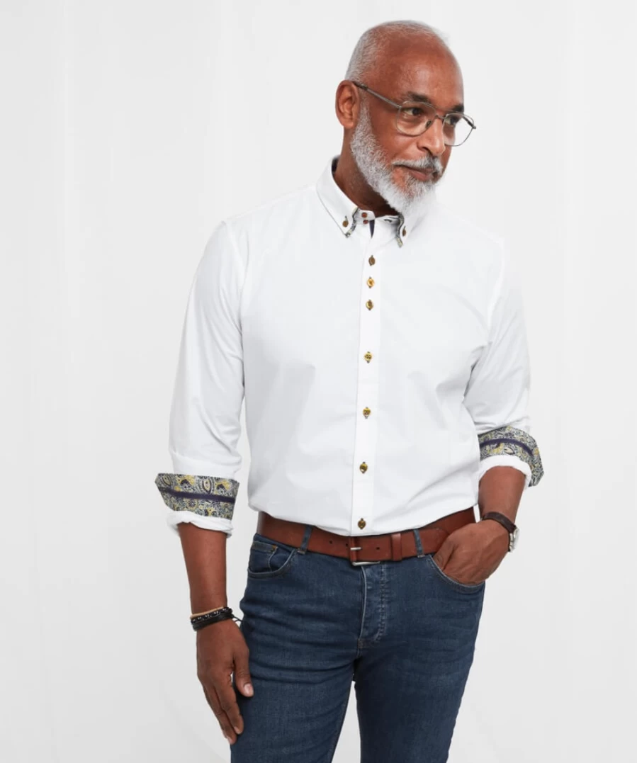 Joe Browns Men's White Deadly Dapper Shirt - Stylish Casual Wear