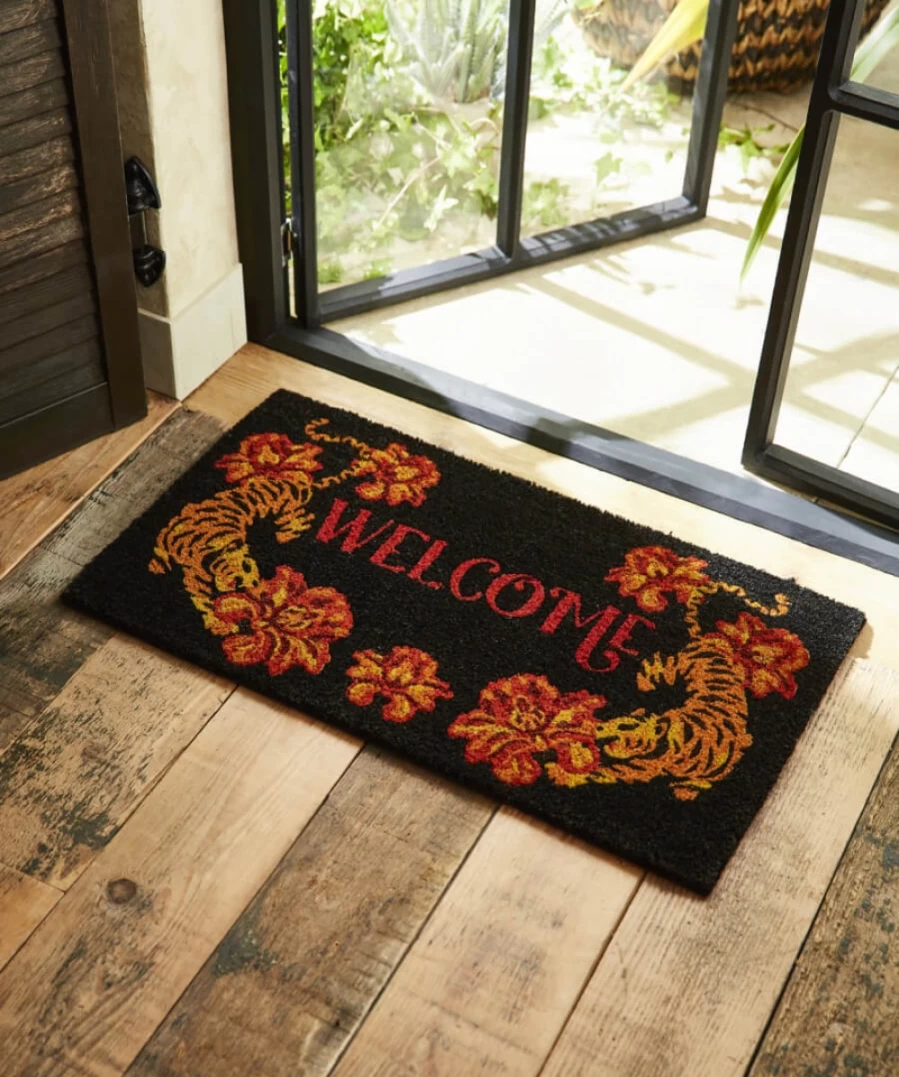Joe Browns Terrific Tiger Doormat - Multi Color Non-Slip Welcome Mat for Home Decor