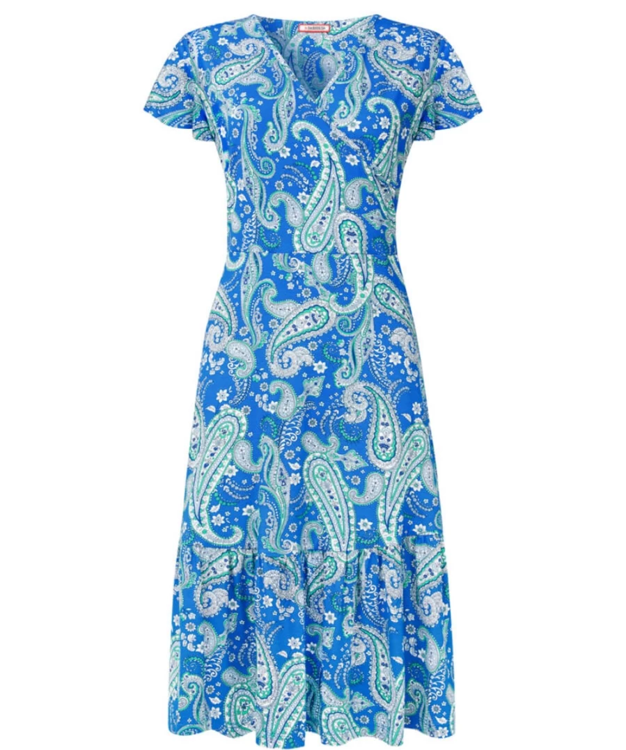 "Joe Browns Women's Blue Paisley Dreams Dress – Floral Bohemian Style"