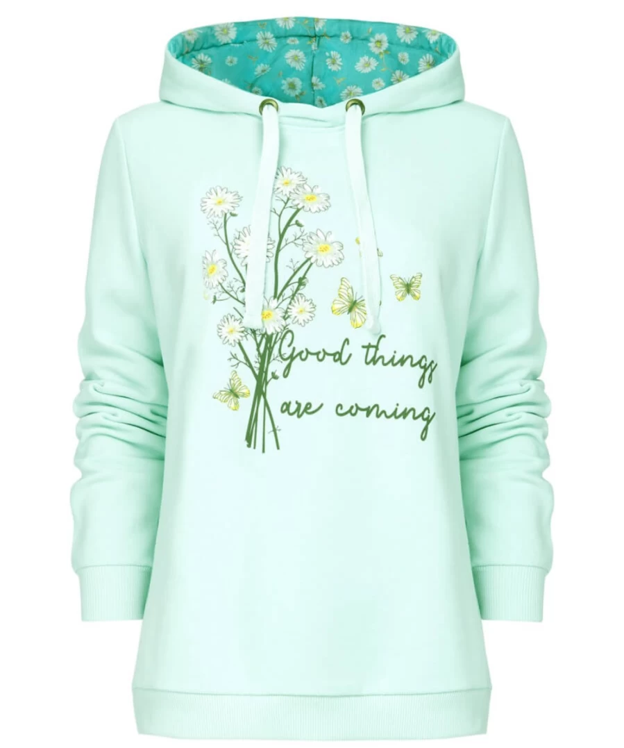 Joe Browns Women's Green Good Things Hoodie - Stylish Casual Pullover