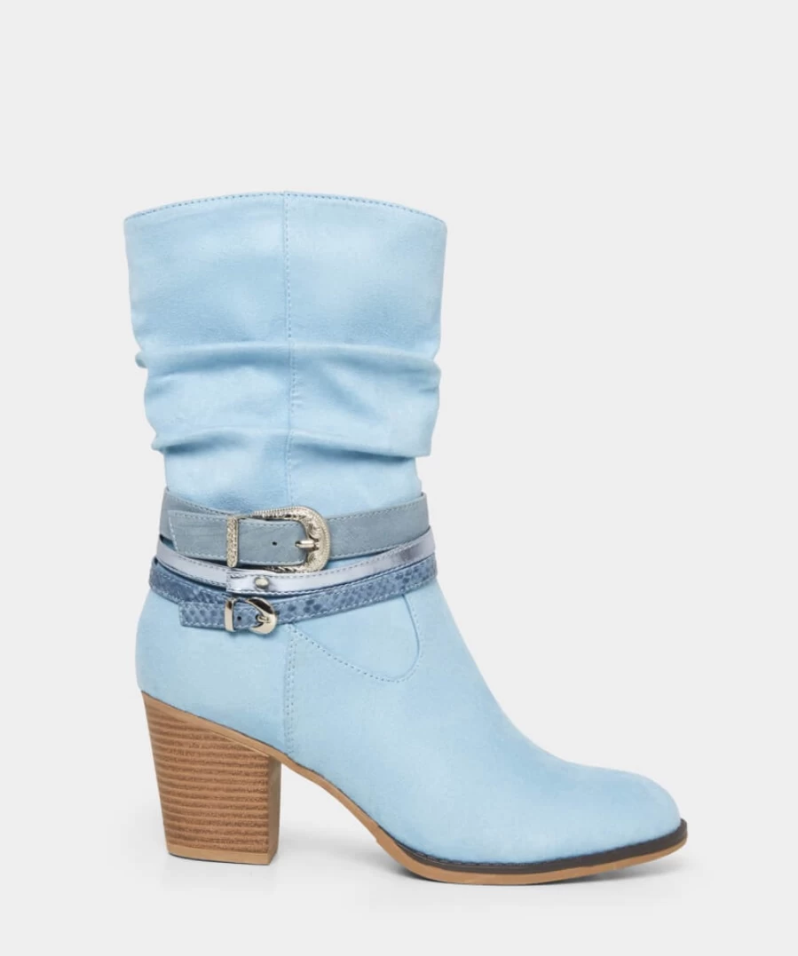 Joe Browns Women's Sky Blue Slouchy Boots - Bayou Blue Casual Footwear