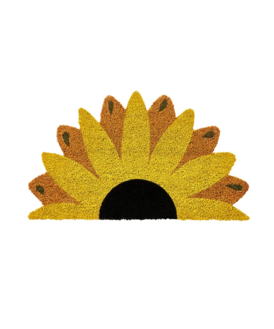 Joe Browns Daring Daisy Semi-Circle Doormat - Multi-Colored Bohemian Welcome Mat for Home Decor