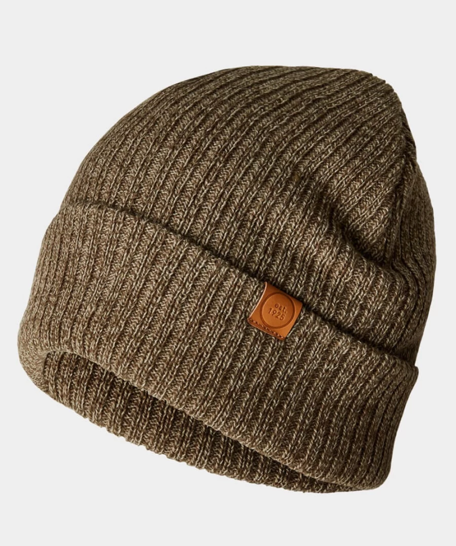 Joe Browns Men's Khaki Beanie - Classic Knit Winter Hat for Men