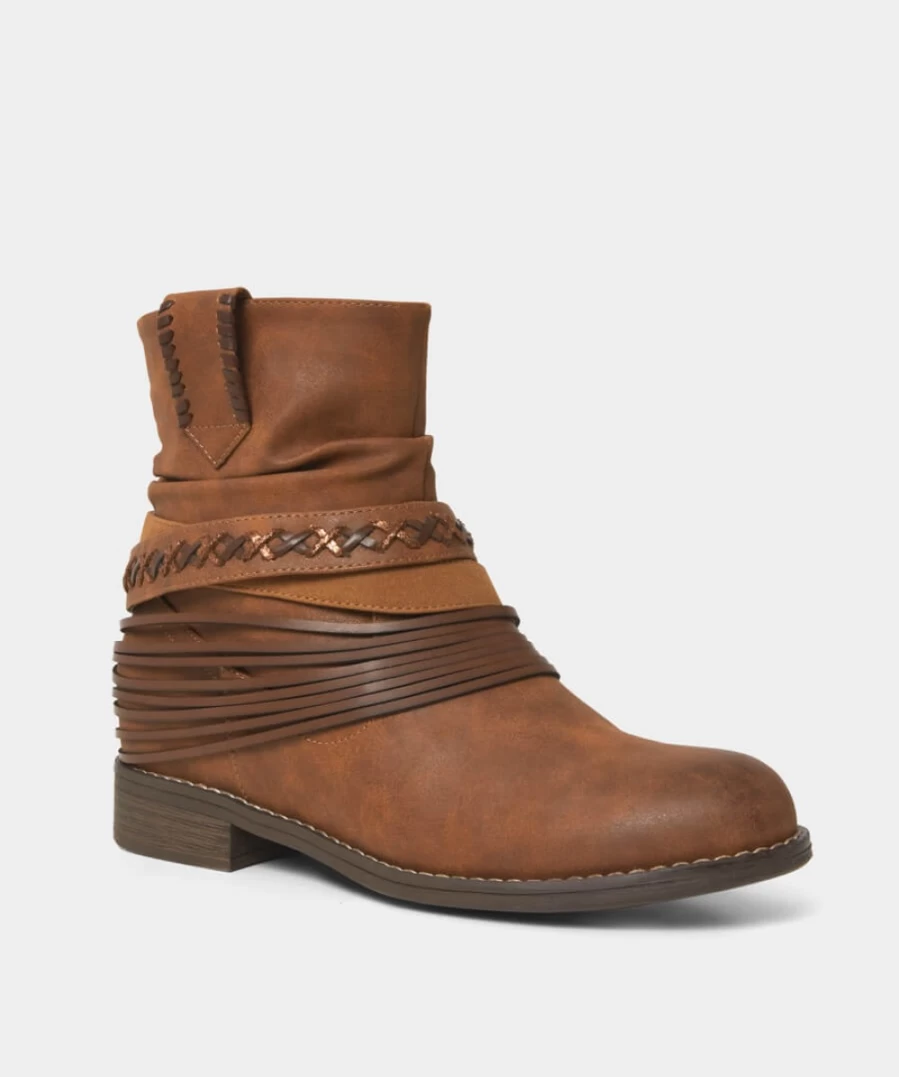 Joe Browns Women's Tan Boho Ankle Boots | New Mexico Western Style