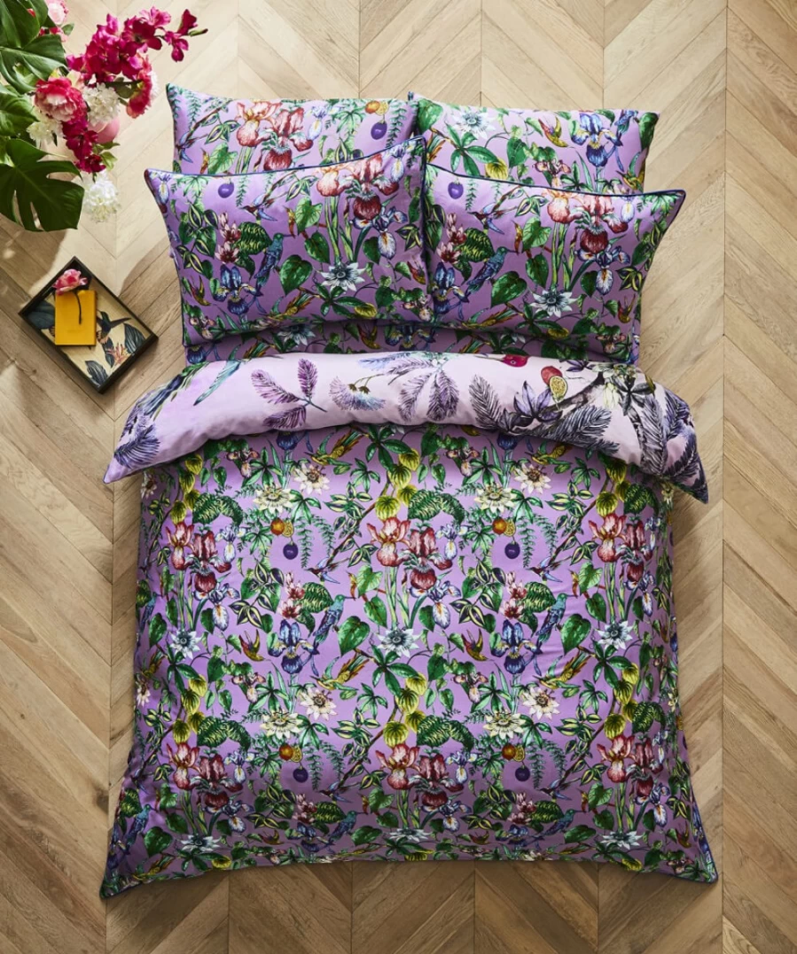 Joe Browns Reversible Flamingo Bed Set - Multi Color Tropical Print Duvet Cover