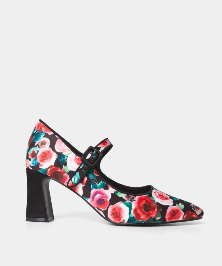 Joe Browns Women's Dolce Vita Floral Shoes in Black Multi