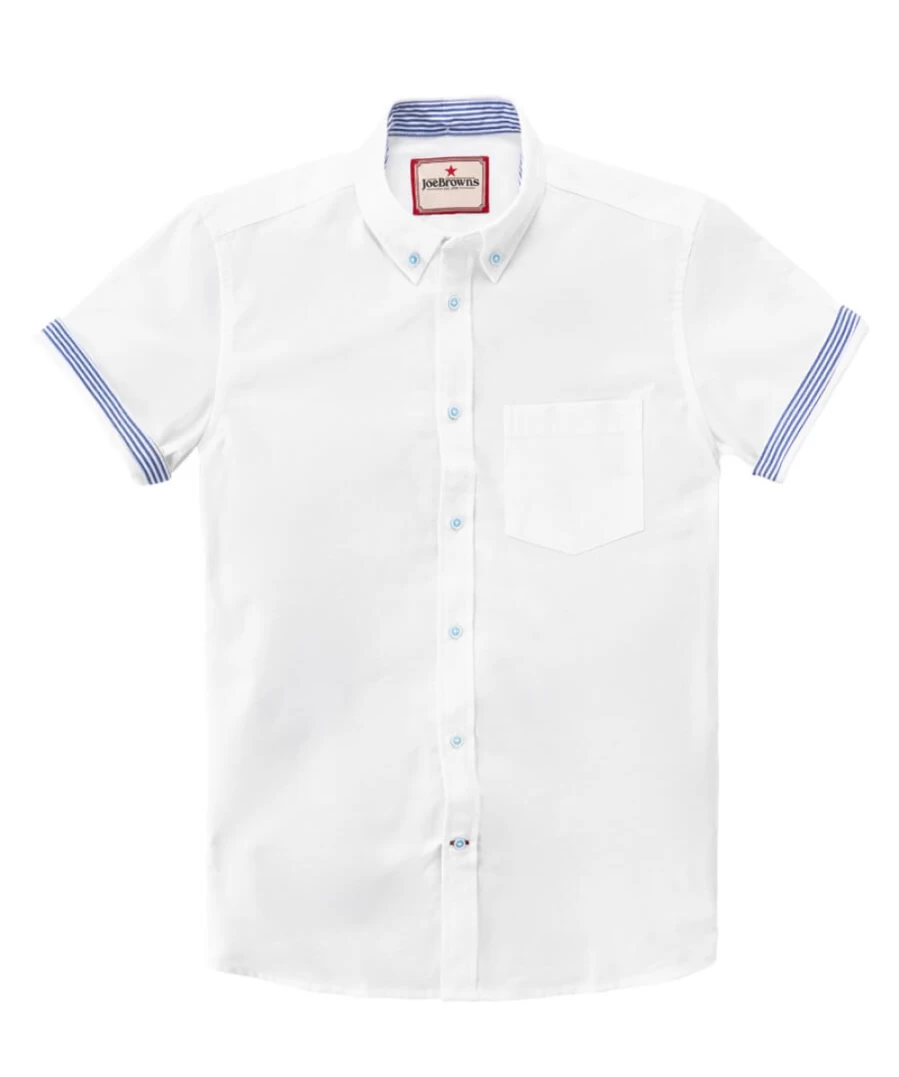 Joe Browns Men's White Oxford Shirt – Premium Classic Fit Formal Wear