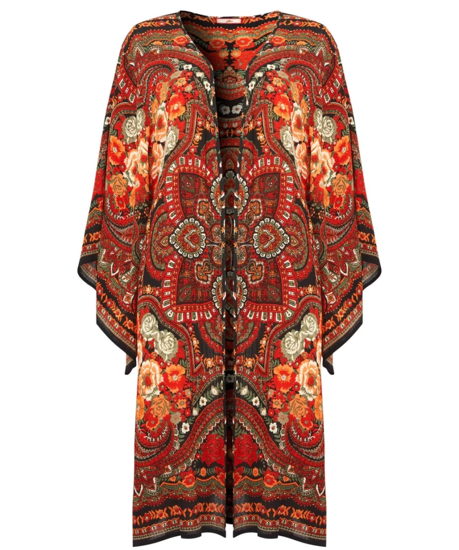 "Joe Browns Women's Curious Carnival Kimono in Multi-Color Bohemian Style"