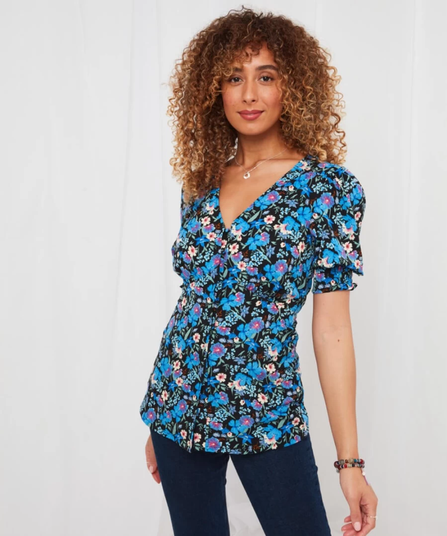 Joe Browns Women's Phoebe Floral Blouse in Multi Color - Stylish Floral Print Top