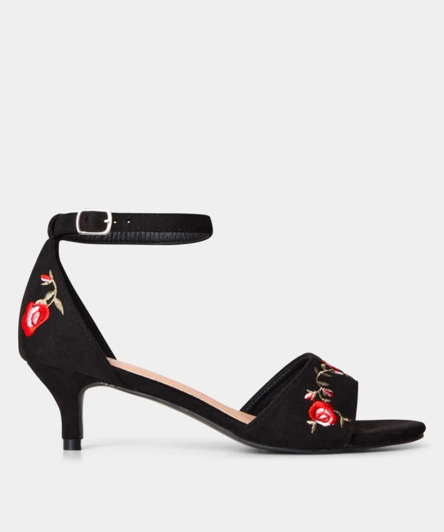 Joe Browns Women's Black Multi Embroidered Flats - Latino Nights Design