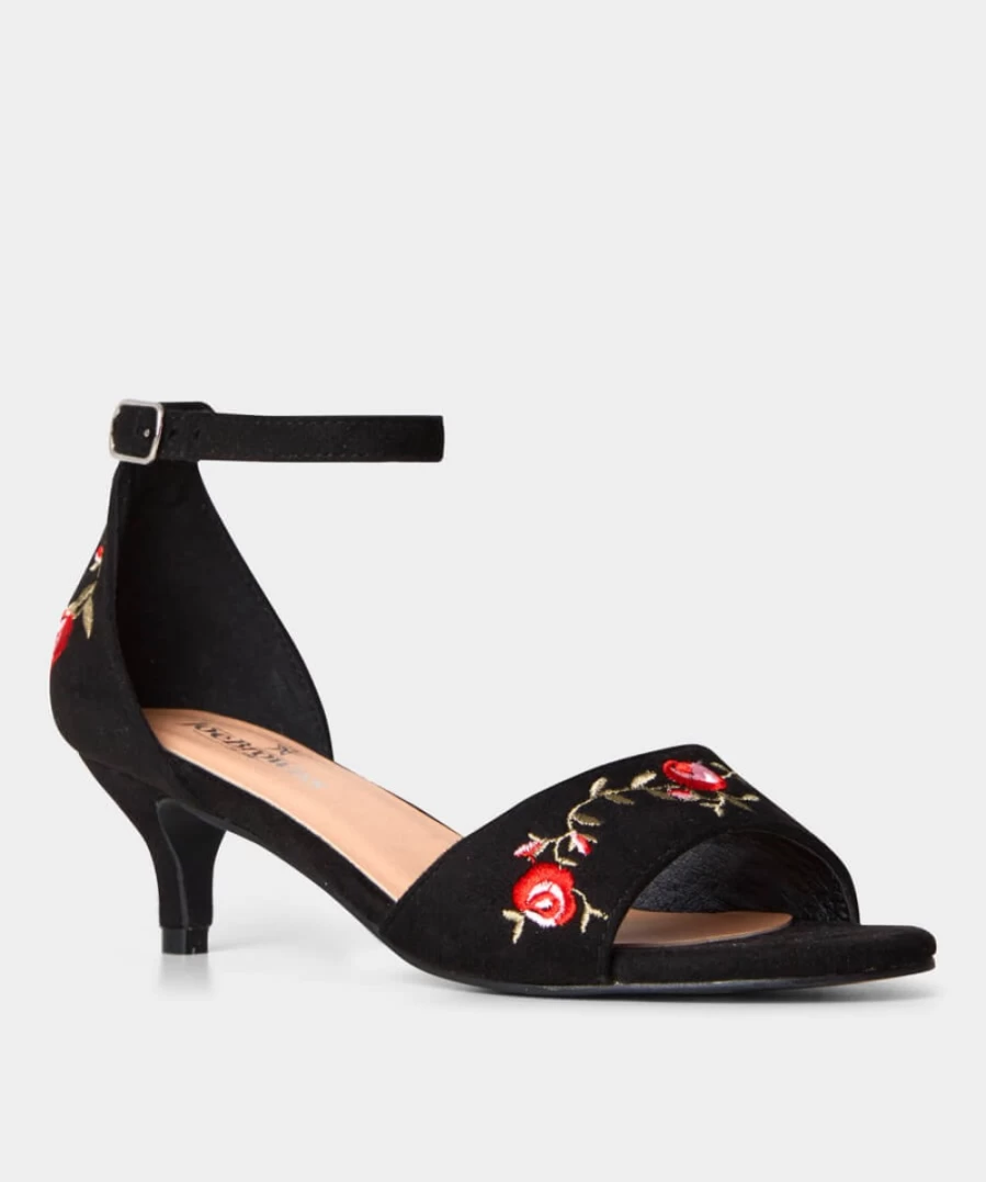 Joe Browns Women's Black Multi Embroidered Flats - Latino Nights Design