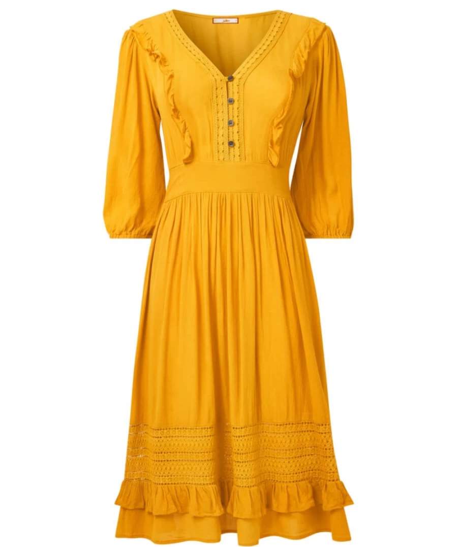 Joe Browns Women's Ochre Dress - Chloe's Favourite Boho Style