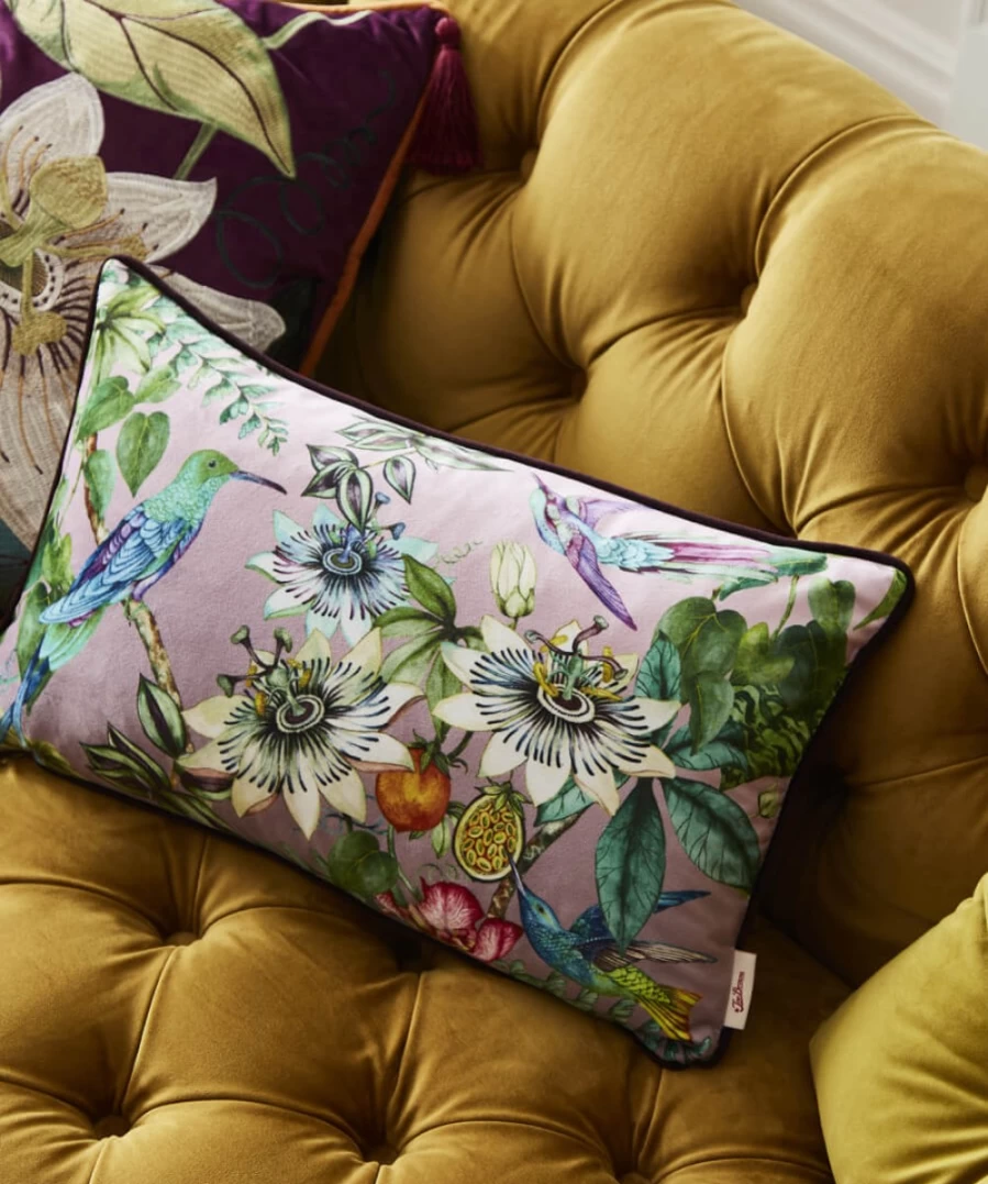 Joe Browns Reversible Floral Cushion Cover - Multi Color Bohemian Boudoir Pillow Case