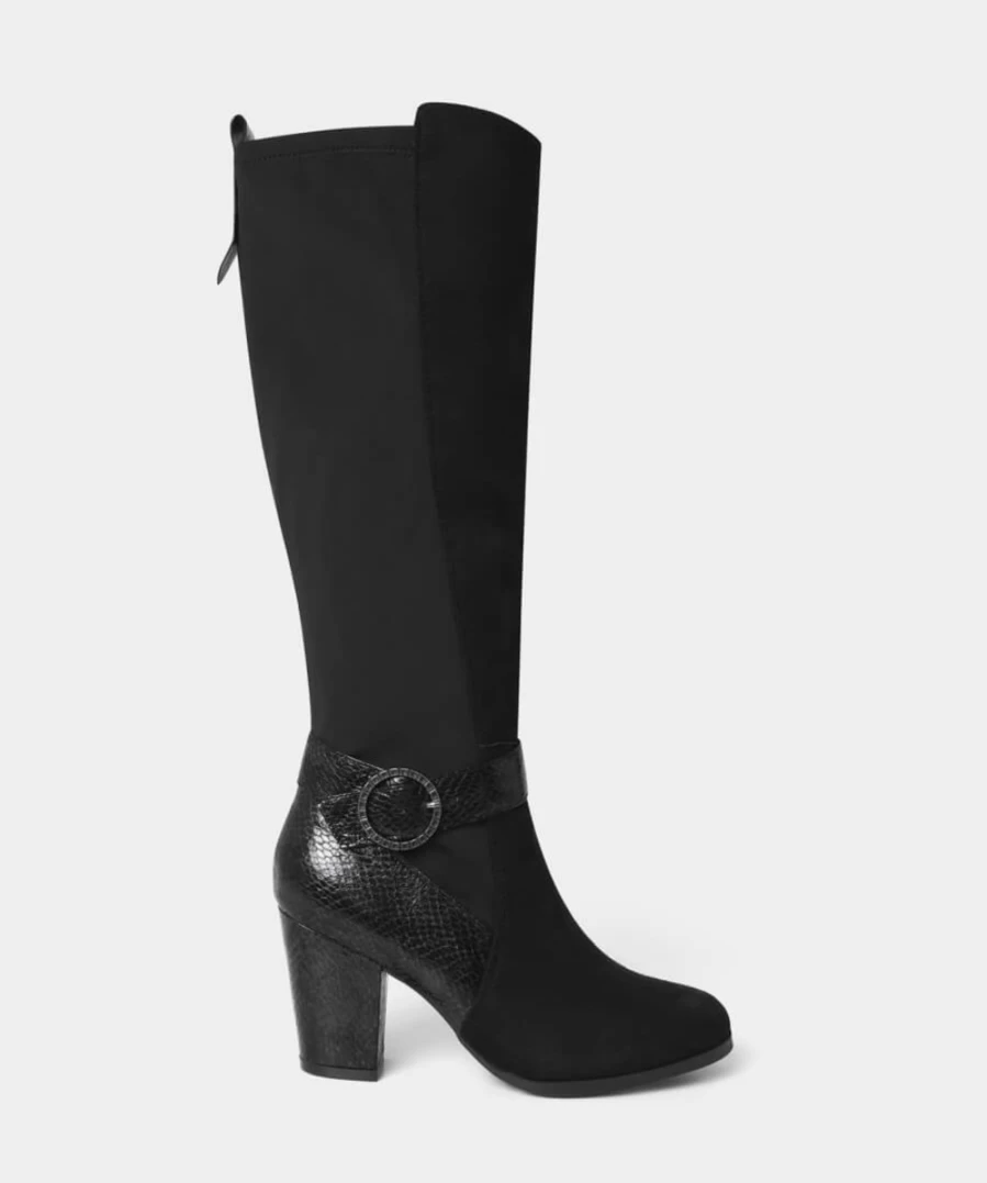 Joe Browns Women's Black Winter's Song Stretch Back Boots for Cold Weather Comfort