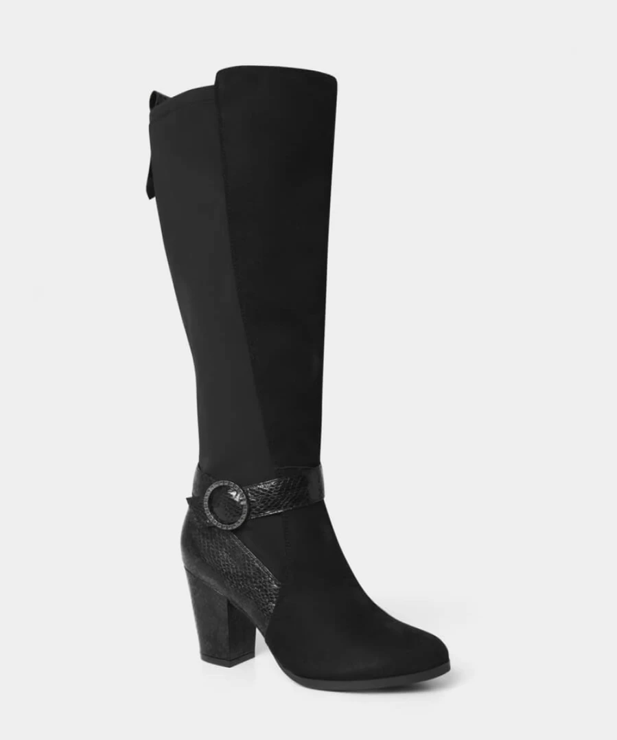 Joe Browns Women's Black Winter's Song Stretch Back Boots for Cold Weather Comfort