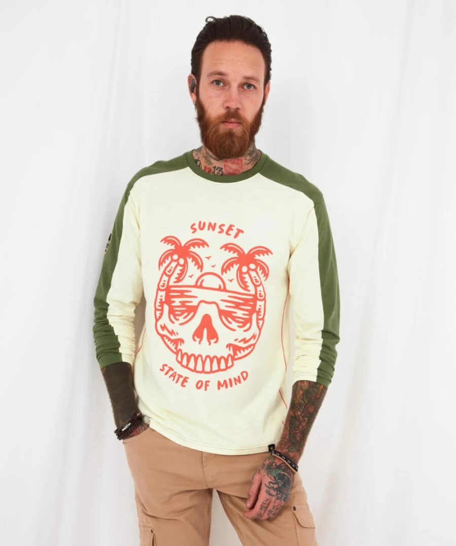Joe Browns Men's State Of Mind Top in Cream | Casual Comfort Wear
