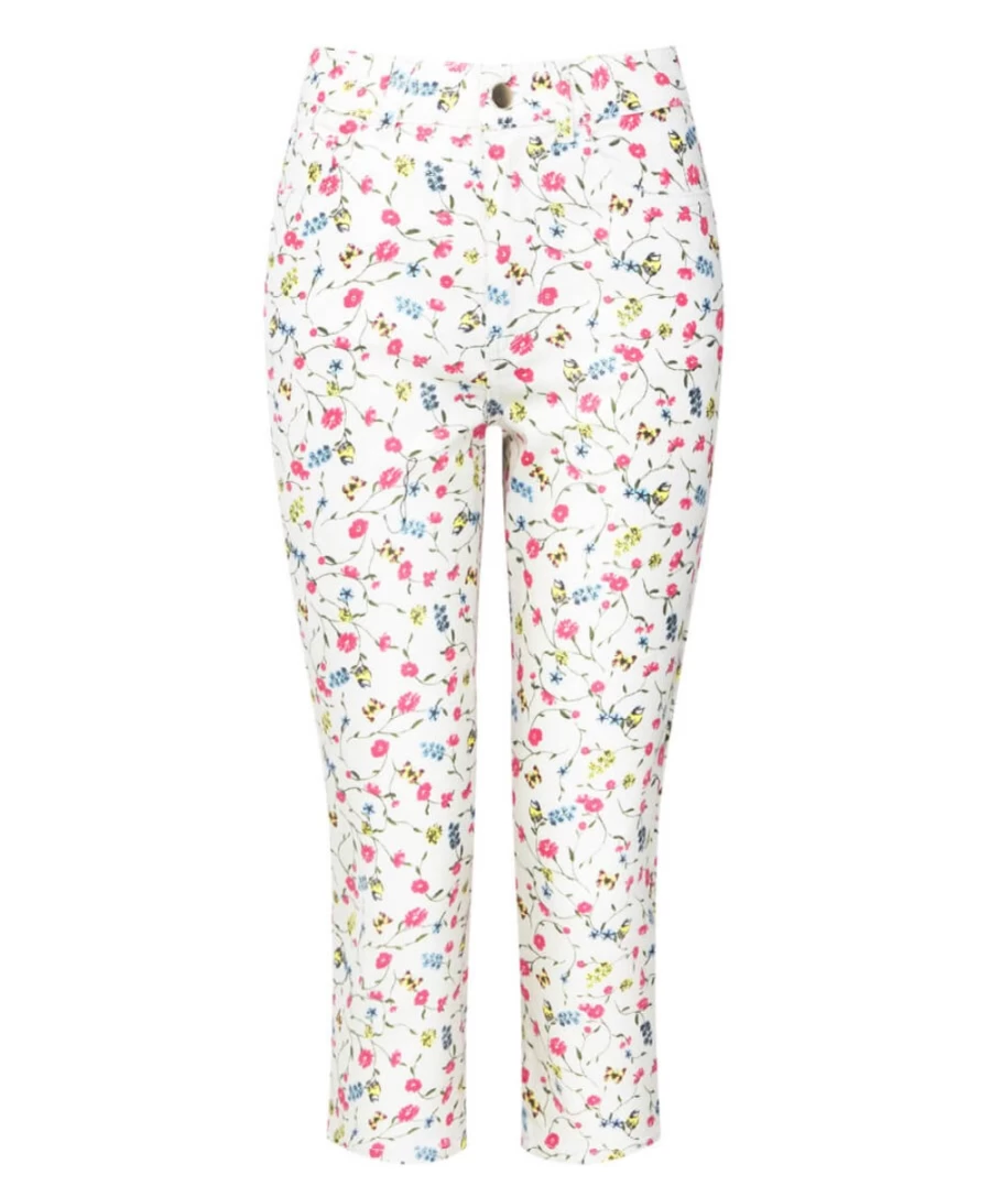 Joe Browns Women's Eva Printed Multi-Color Crop Jeans