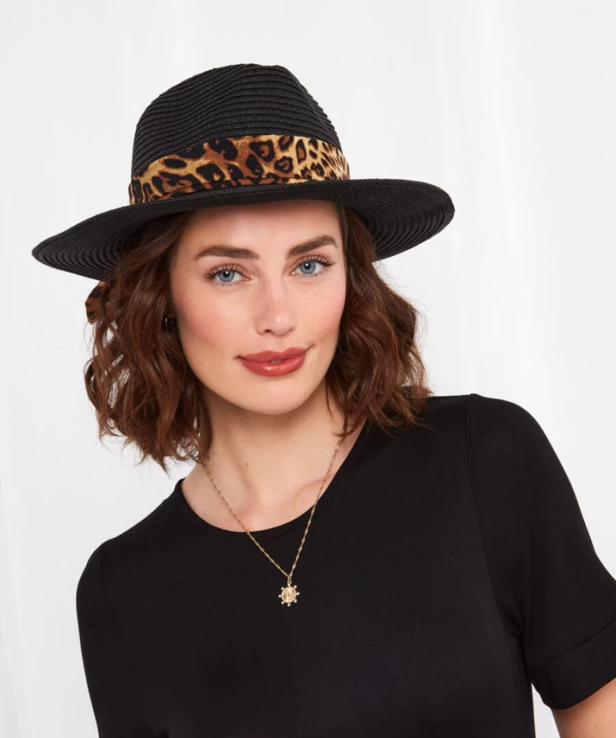 Joe Browns Women's Black Lost In Venice Fedora Hat