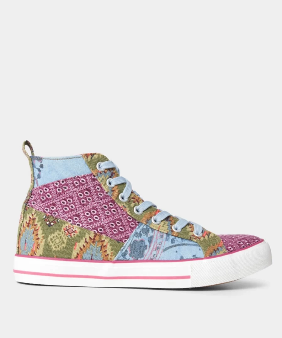 Joe Browns Women's Perfection Patchwork Multi-Color High Top Sneakers