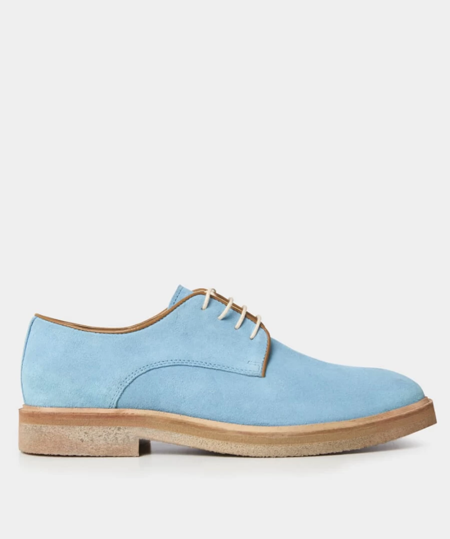 Joe Browns Men's Pale Blue Suede Montrose Derby Shoes
