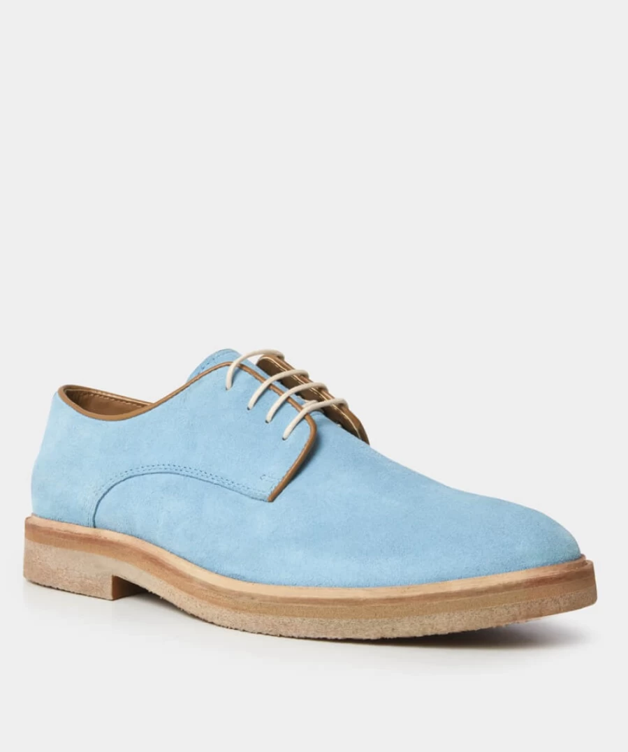 Joe Browns Men's Pale Blue Suede Montrose Derby Shoes