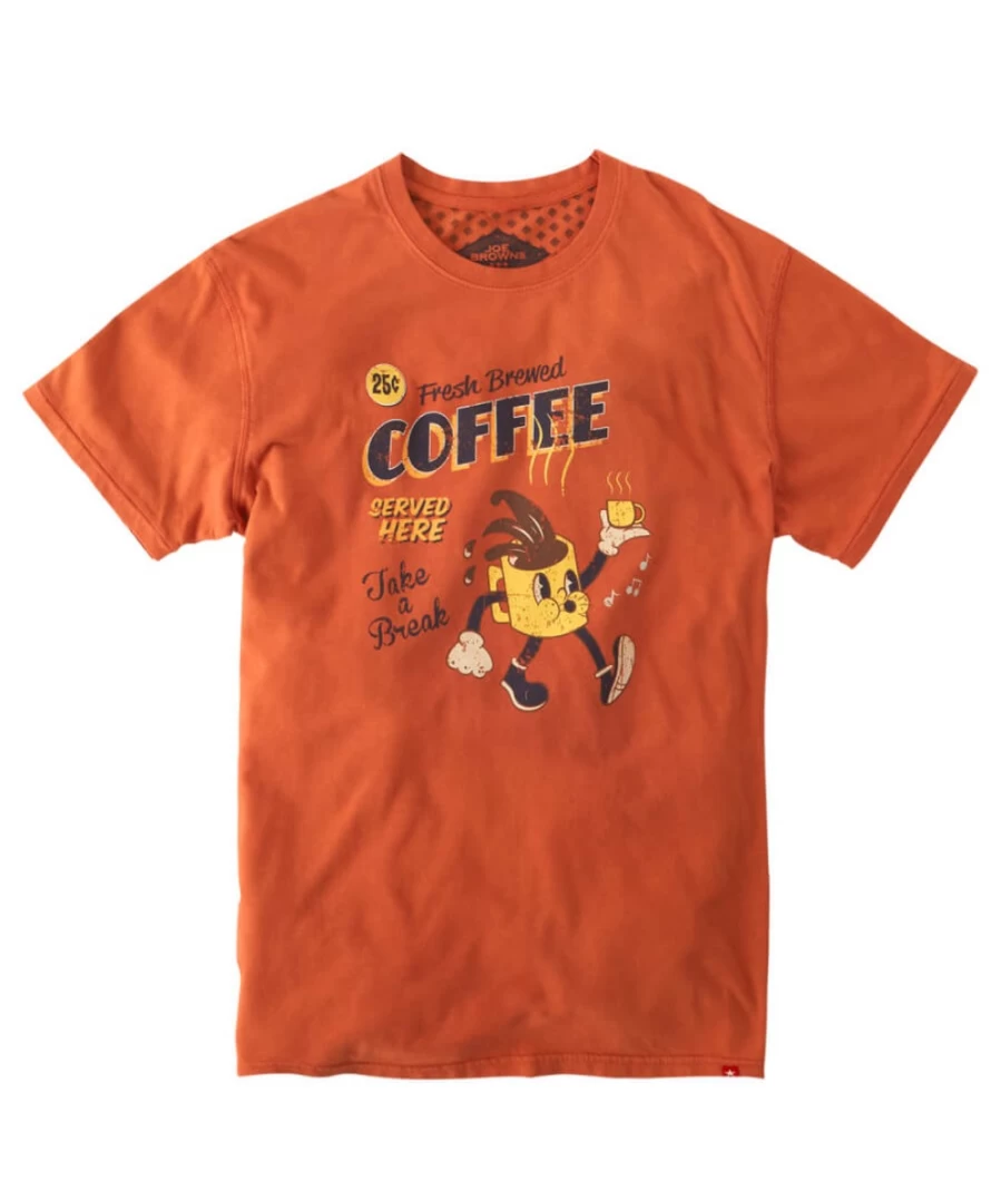 Joe Browns Men's Break Time Tee in Coffee - Casual Comfort T-Shirt