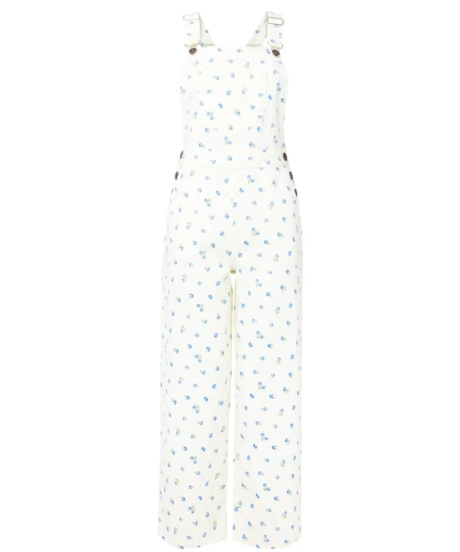 Joe Browns Women's Ditsy Daydream Dungarees in Multi Color - Stylish Denim Overalls