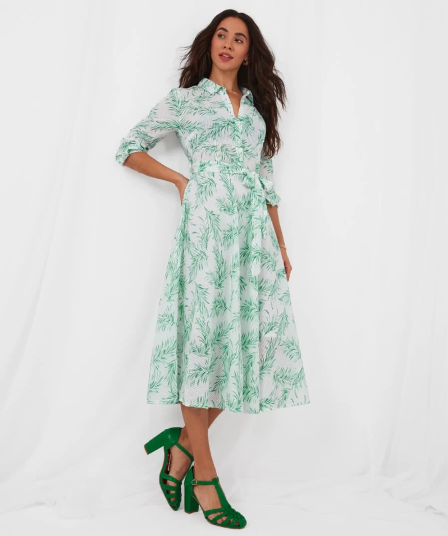Joe Browns Women's Multi Color Holly Fern Printed Dress - Floral Bohemian Style